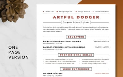 Computer Science Resume Template Google Docs