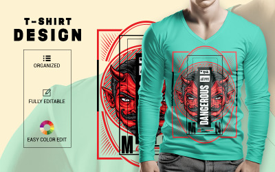 Dangerous man graphic tshirt design