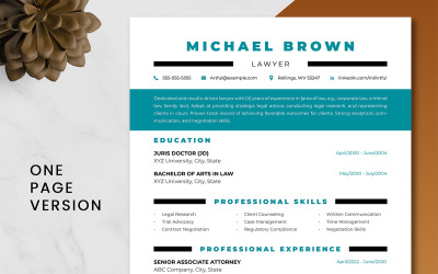Lawyer Resume Template | Friendly Law Resume + Cover Letter
