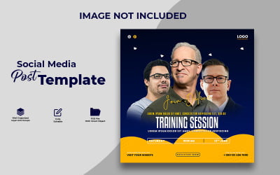 Modello di banner per sessione di formazione online