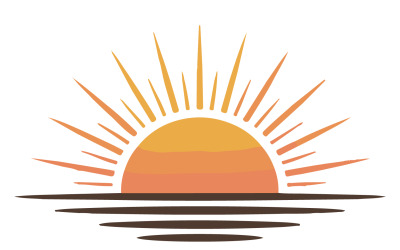 A sunrise vector art illustration