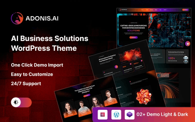 Adonis – Tema WordPress para Startups de IA e Soluções Empresariais em IA