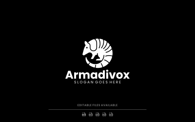 Armadillo Silhouette Logo Design