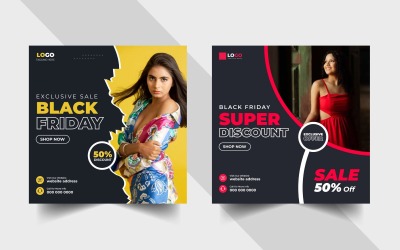 Black Friday İndirimi Sosyal Medya Gönderi Şablonu Ver-2