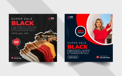 Black Friday İndirimi Sosyal Medya Gönderi Şablonu Versiyon-1