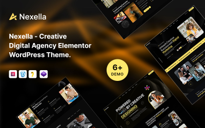 Nexella – kreatywny motyw agencji cyfrowej Elementor WordPress