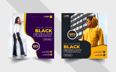 Plantilla de publicación para redes sociales de Black Friday (versión 4)
