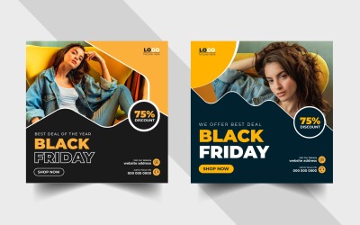 Plantilla de publicación para redes sociales de Black Friday (versión 5)