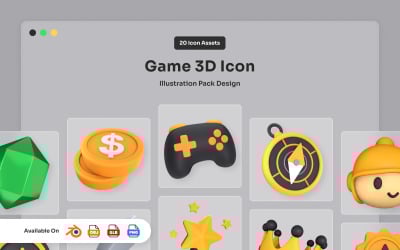 Playful 3D Game Icon Pack
