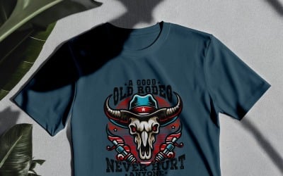 Western Cowboy PNG | Digital Sublimation Rodeo T-Shirt Design