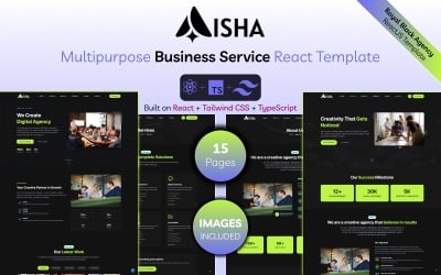 AISHA - Royal Black Multipurpose React Template