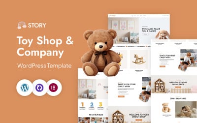 História – Modelo WordPress CMS Elementor para loja de brinquedos infantis