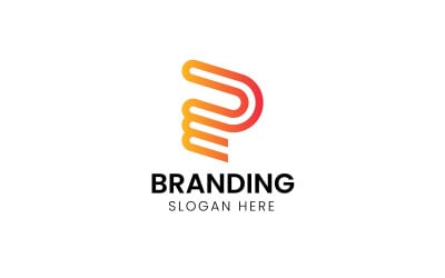 Letter P typography company logo-973