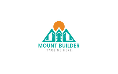 Logo di costruzione di montagne-969
