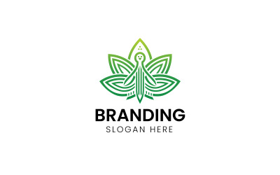 Logo spa iconico con loto e pinguino combinati-975