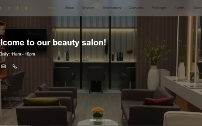 Savoria – Шаблон целевой страницы салона красоты Clean Bootstrap