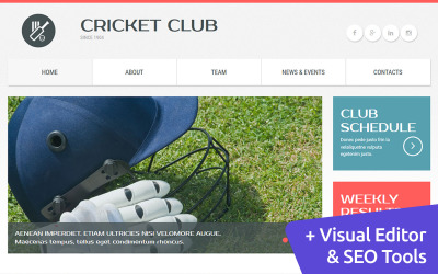 Cricket Club Moto CMS 3 Vorlage