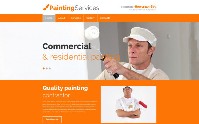 Modelo de site de serviços de pintura