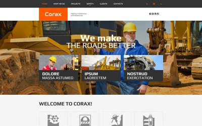 Responsives Moto CMS 3 Template für Industrie #54635
