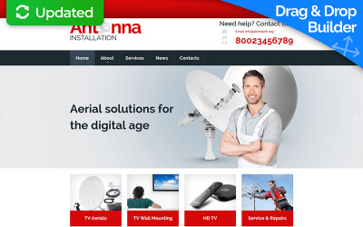 Satellite TV Responsive Moto CMS 3 Template