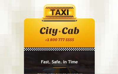 Taxi Responsive Newsletter-Vorlage