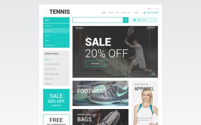 Tienda de accesorios de tenis Tema de PrestaShop