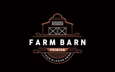 Logo Barn Farm Design rustico minimalista V4