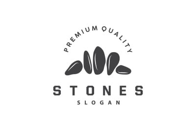 Logo in pietra Premium Design Vector V10