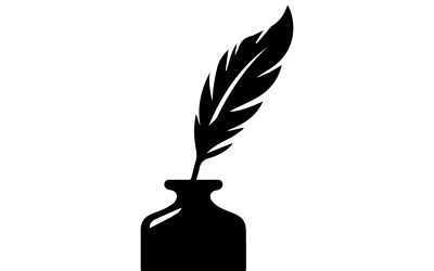 A logo design for calligraphy pen icon