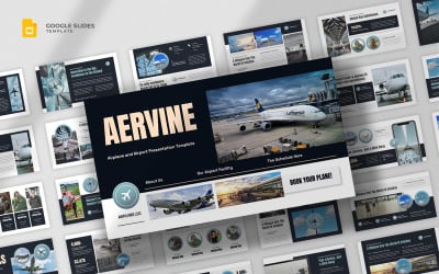 Aervine - Airline &amp;amp; Aviation Google Slides Template