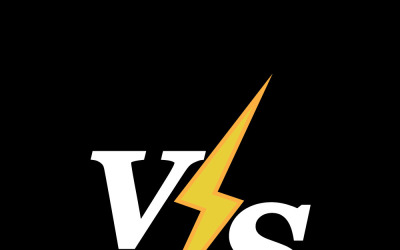 Dynamisches Versus-Logo mit fetter Typografie für Sport