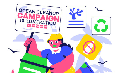 10 Ocean Cleanup Campaign Illustration