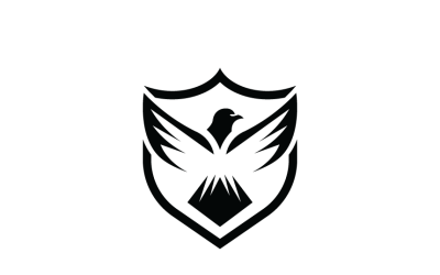 Kartal ve Kalkan Logo Şablonu
