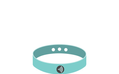 Modern NFC Smart Bracelet Icon for Wearable Tech UI Design