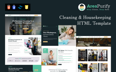AreaPurify – HTML-sjabloon voor schoonmaakdiensten en onderhoud