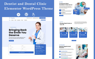 Pearlix - Tema WordPress Elementor per dentisti e cliniche odontoiatriche