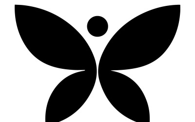 A butterfly icon design vector art illustration