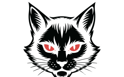 Векторная линейная иллюстрация кошки