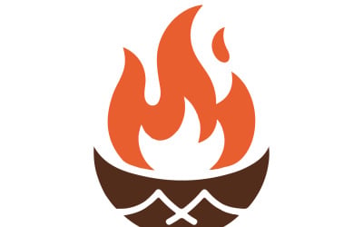 A fire icon design vector art illustration