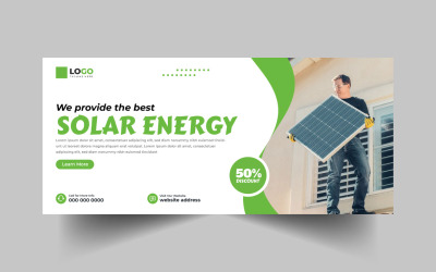 Mall för Facebook-omslagsbanner för solenergi Ver-11