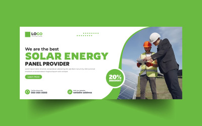 Mall för Facebook-omslagsbanner för solenergi Ver-6