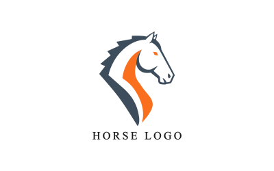 Elegant trendig hästlogotypdesign