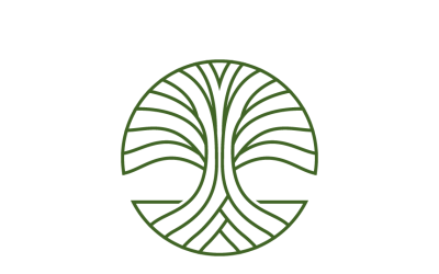Circular Tree Logo Template Design