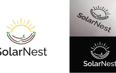 Eco-Friendly Solar Energy &amp;amp; Nature Logo Design