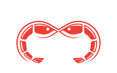 Two Shrimp Logo Template Design