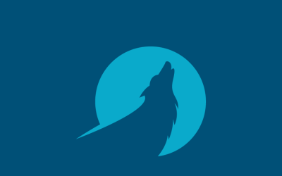 Wolf Roaring Logo Template
