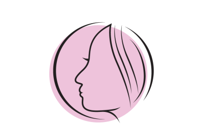 Woman Face Line Logo Template