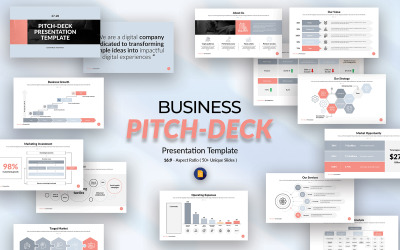 Minimalistische Pitch Deck-Präsentationsvorlage