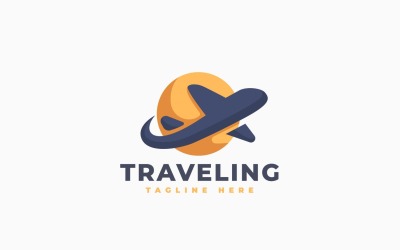 Modèle de conception de logo de voyage
