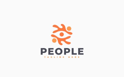 Modèle de conception de logo People Eyes